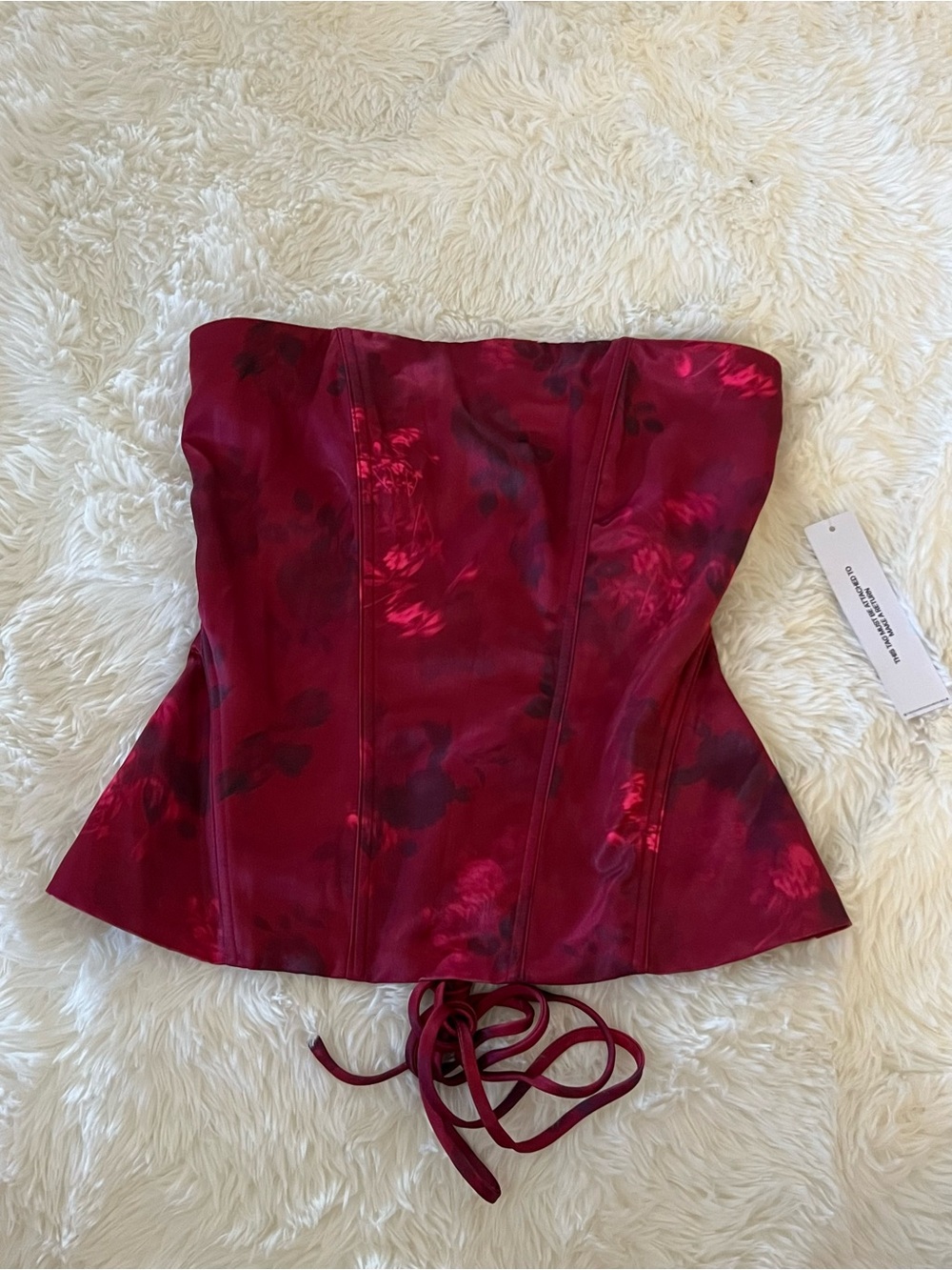 Princess Polly red floral corset